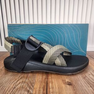 Chaco Mega Z Cloud Sandals Men Sz 10 Odds Black Trails Sport Shoes JCH107223 NEW